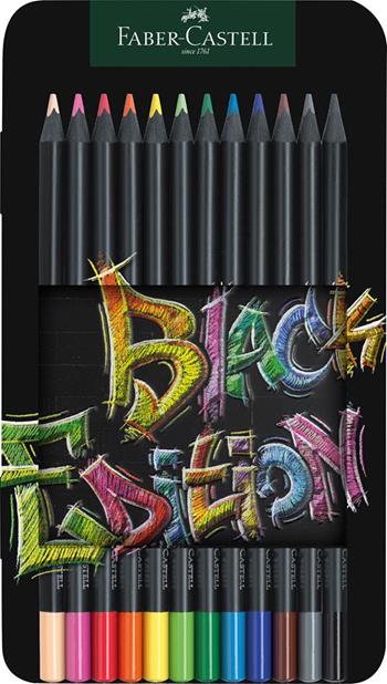 Astuccio metallo da 12 matite colorate triangolari Black Edition  Faber-Castell 2022 | Libraccio.it