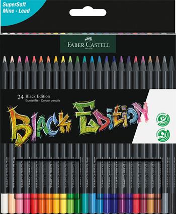 Astuccio cartone da 24 matite colorate triangolari Black Edition  Faber-Castell 2021 | Libraccio.it