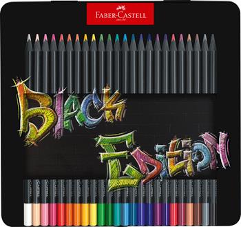 Astuccio metallo da 24 matite colorate triangolari Black Edition  Faber-Castell 2022 | Libraccio.it