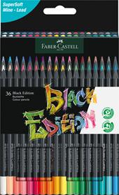 Astuccio cartone da 36 matite colorate triangolari Black Edition