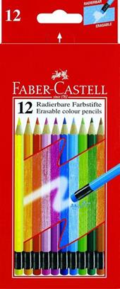 Astuccio cartone da 12 matite colorate cancellabili