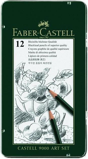 Set metallo Art - con 12 matite nere di grafite da 8B a 2H  Faber-Castell 2019 | Libraccio.it