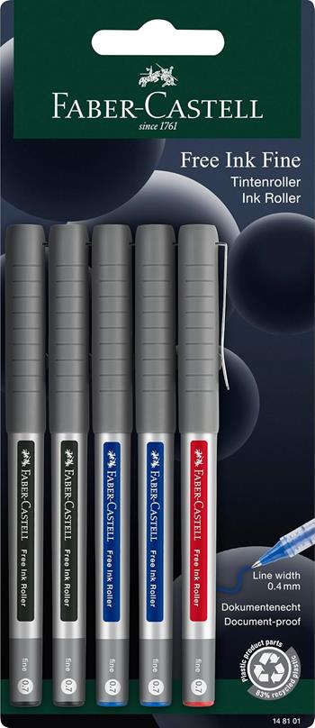 Roller Faber-Castell Free Ink 0.4 5X blu  Faber-Castell 2026 | Libraccio.it