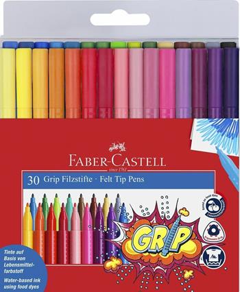 Bustina in plastica da 30 pennarelli Grip Colour Marker  Faber-Castell 2019 | Libraccio.it