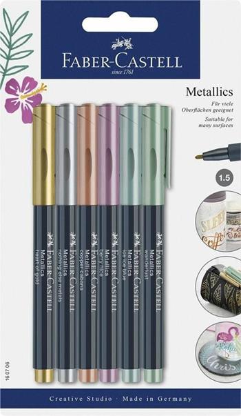 Evidenziatore metallizzato Faber-Castell. Punta da 1,5 mm. Set da 6  Faber-Castell 2019 | Libraccio.it