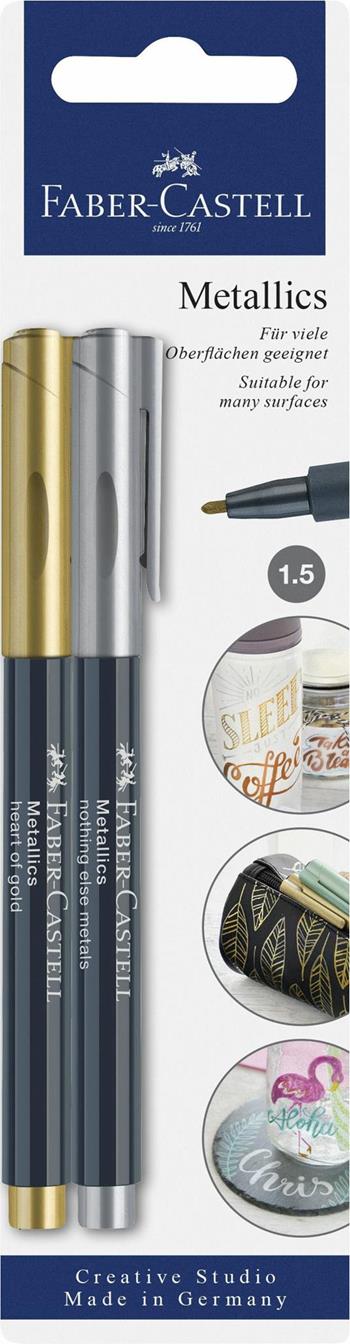 Blister con 2 Marker Metallics heart of gold e nothing else metals  Faber-Castell 2019 | Libraccio.it