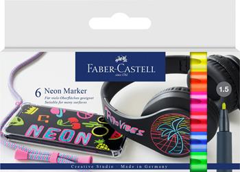 Faber- Castell Neon Marcatori, astuccio da 6  Faber-Castell 2022 | Libraccio.it