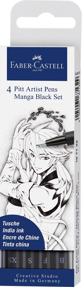 Bustina da 4 Pitt Artist Pen-Manga Nero nei tratti XS-S-F-B  Faber-Castell 2024 | Libraccio.it