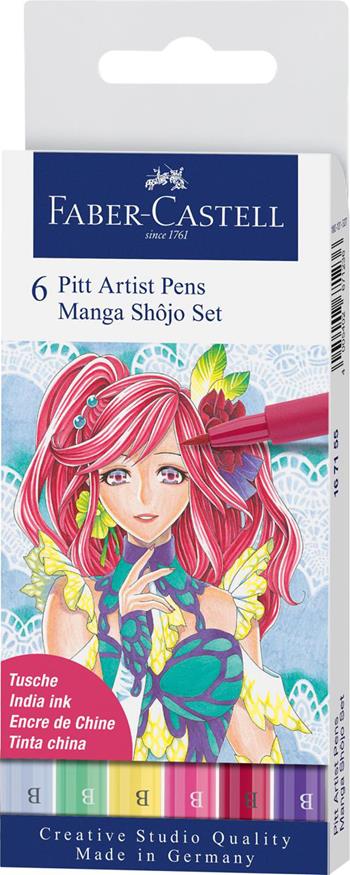 Bustina da 6 Pitt Artist Pen-Manga Set A Shojo, tratto B per soggetti femminili  Faber-Castell 2019 | Libraccio.it