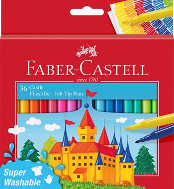 Astuccio in cartone con 36 pennarelli Castello superlavabili, punta fine  Faber-Castell 2022 | Libraccio.it