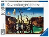Ravensburger - Puzzle Dal&#236;: Swans Reflecting Elephants, Art Collection, 1000 Pezzi, Puzzle Adulti