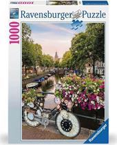 Ravensburger - Puzzle Biciclette ad Amsterdam, 1000 Pezzi, Puzzle Adulti