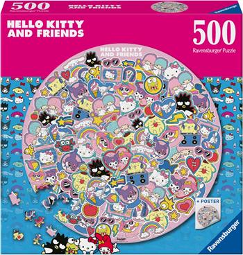 Ravensburger - Puzzle Hello Kitty per Adulti, 500 Pezzi, Collezione Circle of Colors, Puzzle Arte, Forma Rotonda 52x52cm  Ravensburger 2024 | Libraccio.it