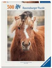 Puzzle Ravensburger Puppies Collection: gattino e cavallo 500 pezzi