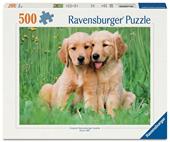 Puzzle Ravensburger Puppies Collection: i fratelli Golden Retriever 500 pezzi