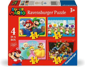Ravensburger - Puzzle Super Mario Puzzle 4 in a box  Ravensburger 2025 | Libraccio.it