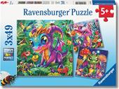 Puzzle Ravensburger Draghetti da giardino 3 x 49 pezzi