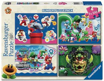 Puzzle Ravensburger Super Mario Wonder 4 x 100 pezzi  Ravensburger 2026 | Libraccio.it