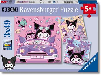 Puzzle Ravensburger Kuromi 3 x 49 pezzi  Ravensburger 2026 | Libraccio.it