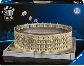 Puzzle 3D Iconics: Colosseo Roma - con luce  Ravensburger 2026 | Libraccio.it