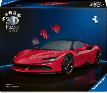 Puzzle 3D Iconics: Ferrari SF90 Stradale - L'iconica supersportiva di Maranello in puzzle 3D  Ravensburger 2025 | Libraccio.it