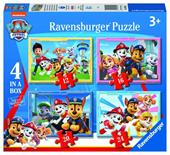 Ravensburger - Puzzle Paw Patrol B, Collezione 4 in a Box, 4 puzzle da 12-16-20-24 Pezzi, Et&#224; Raccomandata 3+ Anni