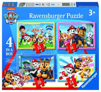 Ravensburger - Puzzle Paw Patrol B, Collezione 4 in a Box, 4 puzzle da 12-16-20-24 Pezzi, Et&#224; Raccomandata 3+ Anni  Ravensburger 2021 | Libraccio.it