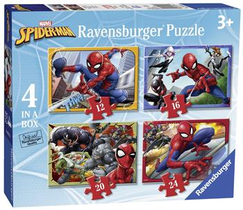 Ravensburger - Puzzle Spiderman, Collezione 4 in a Box, 4 puzzle da 12-16-20-24 Pezzi, Et&#224; Raccomandata 3+ Anni  Ravensburger 2023 | Libraccio.it