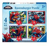Ravensburger - Puzzle Ultimate Spiderman, Collezione 4 in a Box, 4 puzzle da 12-16-20-24 Pezzi, Et&#224; Raccomandata 3+ Anni