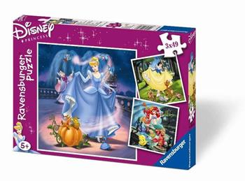 Ravensburger - Puzzle Principesse Disney A, Collezione 3x49, 3 Puzzle da 49 Pezzi, Et&#224; Raccomandata 5+ Anni  Ravensburger 2022 | Libraccio.it