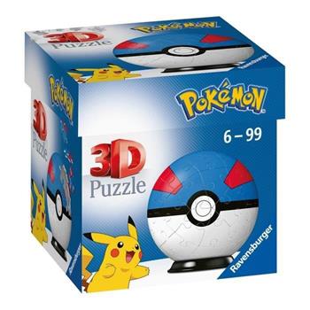 Ravensburger - 3D Puzzle Pok&#233;mon Pok&#233;ball Blu E Rossa, 54 Pezzi, 6+ Anni  Ravensburger 2023 | Libraccio.it