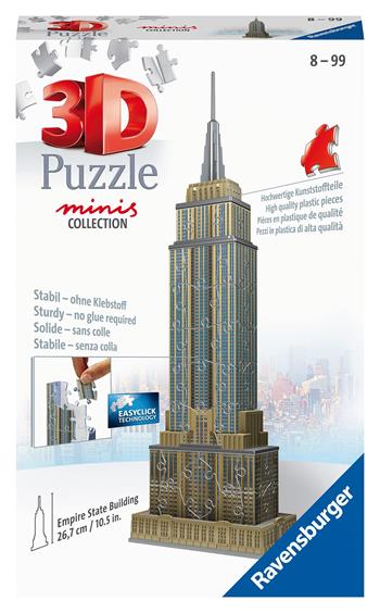 Ravensburger - 3D Puzzle Mini Empire State Building, 54 Pezzi, 8 Anni  Ravensburger 2024 | Libraccio.it