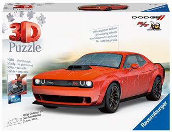 Ravensburger - 3D Puzzle Dodge Challenger Scat Pack Red, 108 Pezzi, 10+ Anni  Ravensburger 2022 | Libraccio.it