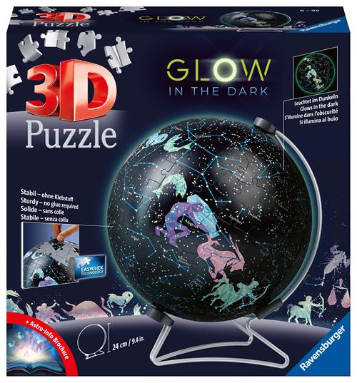 Ravensburger - 3D Puzzle Globo Glow in the Dark - Costellazioni, Impara al  geografia in inglese, 180 Pezzi