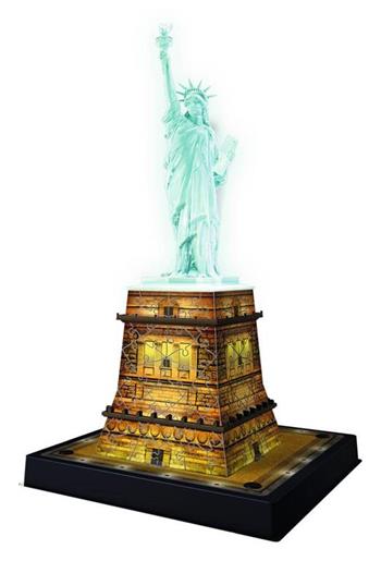 Ravensburger - 3D Puzzle Statua Della Libert&#224; Night Edition con Luce, New York, 108 Pezzi, 8+ Anni  Ravensburger 2022 | Libraccio.it