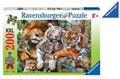 Ravensburger - Puzzle Grandi felini, 200 Pezzi XXL, Et&#224; Raccomandata 8+ Anni