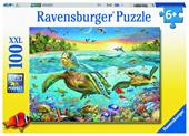 Ravensburger - Puzzle Tartarughe marine, 100 Pezzi XXL, Et&#224; Raccomandata 6+ Anni