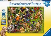 Ravensburger - Puzzle Giungla vivace, 200 Pezzi XXL, Et&#224; Raccomandata 8+ Anni