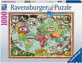 Ravensburger - Puzzle Giro del mondo in bicicletta, 1000 Pezzi, Puzzle Adulti