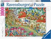 Ravensburger - Puzzle Case di fiori e funghi, 1000 Pezzi, Puzzle Adulti