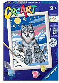 Ravensburger - CreArt Serie E: Lupi al Chiaro di Luna, Kit Dipingere i Numeri, Contiene una Tavola Prestampata, Pennello  Ravensburger 2022 | Libraccio.it