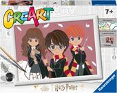 Ravensburger - CreArt Serie D: Harry Potter - Il trio magico, Kit per Dipingere con i Numeri,