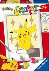 Ravensburger - CreArt Serie E: Pok&#233;mon, Pikachu, Kit per Dipingere con i Numeri,