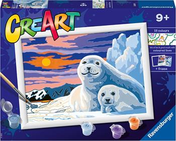 Ravensburger - CreArt Serie D: Foche sul ghiaccio, Kit per Dipingere con i Numeri,  Ravensburger 2022 | Libraccio.it