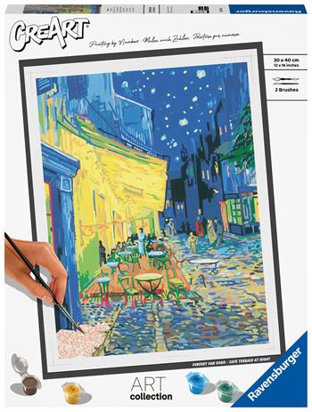 Ravensburger - CreArt ART COLLECTION Van Gogh: Terrazza del caff&#232; di sera, Kit per Dipingere con i Numeri  Ravensburger 2023 | Libraccio.it