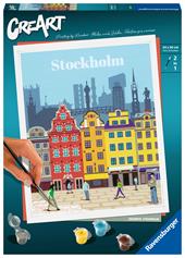 Ravensburger - CreArt City:Stoccolma, Kit per Dipingere con i Numeri