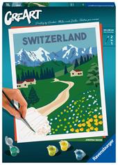 Ravensburger - CreArt Regione Jungfrau in Svizzera, Kit per Dipingere con i Numeri