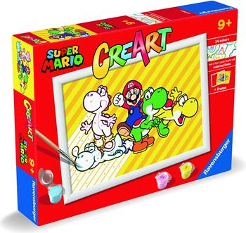 Ravensburger - CreArt Serie D, Super Mario, Dipingere con i Numeri, Kit Pittura Bambini, Cornice Inclusa 9+ Anni, 18x13 cm  Ravensburger 2024 | Libraccio.it