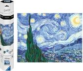 Ravensburger - CreArt Premium B Canvas, Van Gogh, Notte Stellata, Dipingere con i Numeri, Kit Pittura, 14+ Anni, 30x40 cm