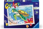 Ravensburger - CreArt Serie D - Tartaruga Marina,Kit per Dipingere con i Numeri